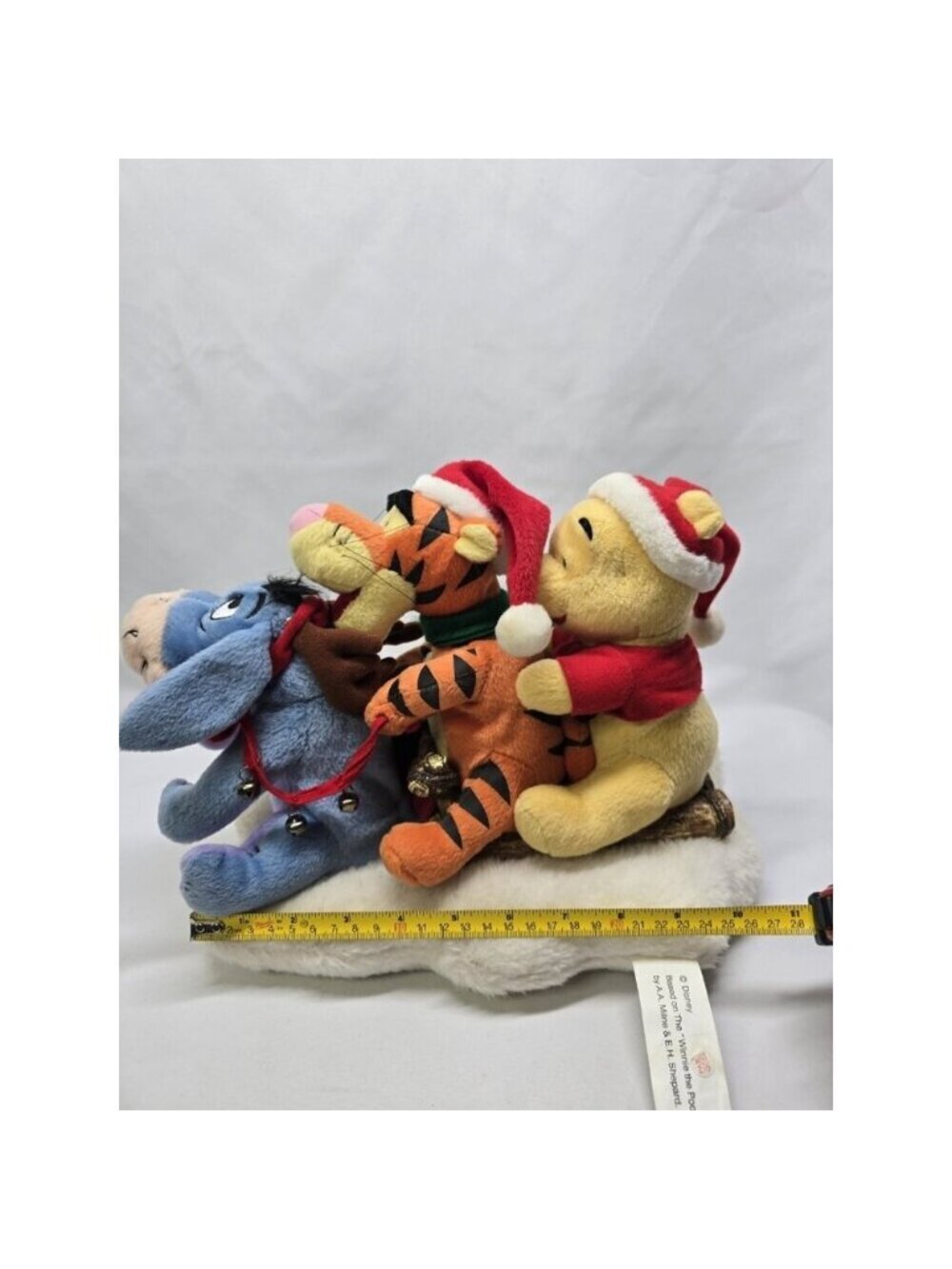 Gemmy Disney Winnie the Pooh Tigger Eeyore Christmas Sleigh Music/Motion Tested - Picture 7 of 14